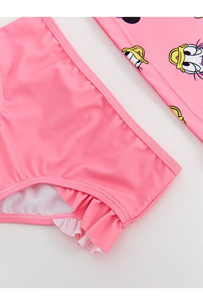 LC Waikiki Σετ μπικίνι με κοντό μανίκι LCW Baby - Minnie Mouse Baby Girl Crew με λαιμόκοψη