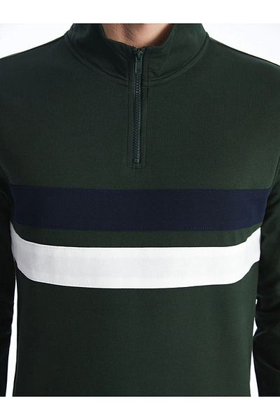 LC Waikiki LCWAIKIKI Classic Stand Collar Long Sleeve Color Block Men's Sweatshirt