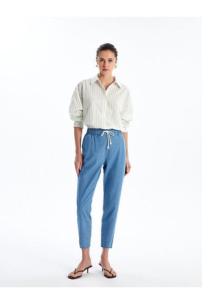 LC Waikiki Pantaloni de damă, cu talie elastică, în formă de blugi