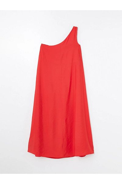 LC Waikiki Red One Shoulder Women's Dress