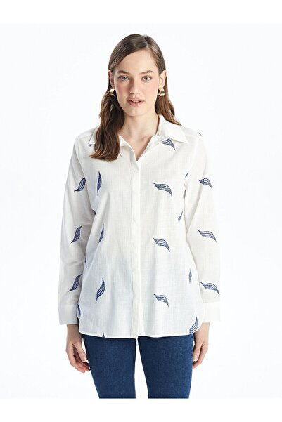 LC Waikiki LCWAIKIKI - Dámská košile s dlouhým rukávem s podrobnými výšivkami