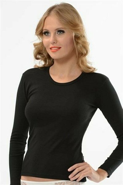 Tutku Tricou termic termic de culoare neagră 2 bucăți