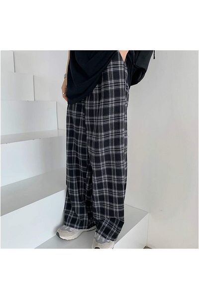 BİQ & TAQ BUTİK Harajuku Square Patterned Unisex Pajama Tracksuit