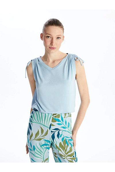 LC Waikiki Set de pijamale pentru femei LCW DREAM cu decolteu în V