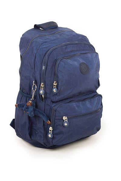 İMAKS 571 Crinkle Navy Blue Geantă ușoară impermeabilă - Multi-compartiment, 2D pentru sport și citire pentru laptop