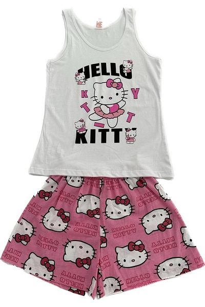 1blood Set pijama Hello Kitty - Pantaloni scurți