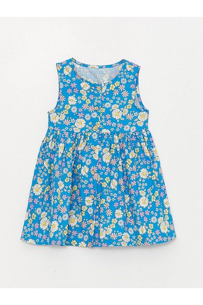 LC Waikiki LCW Baby - Patterned Poplin Baby Girl Dress, Crew Neck