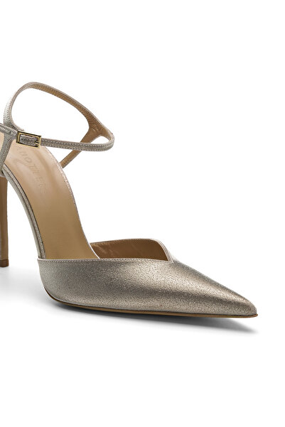 Jabotter Madrid Altın Simli 10 Cm Stiletto