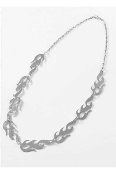 Deneme Zamanı 55cm Unisex Necklace with Flame Figure