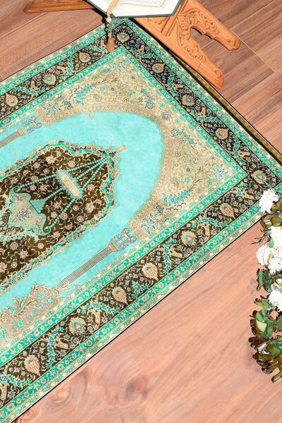 EY HOME Digital Printed Washable Gift Classic Prayer Rug 70X130Cm