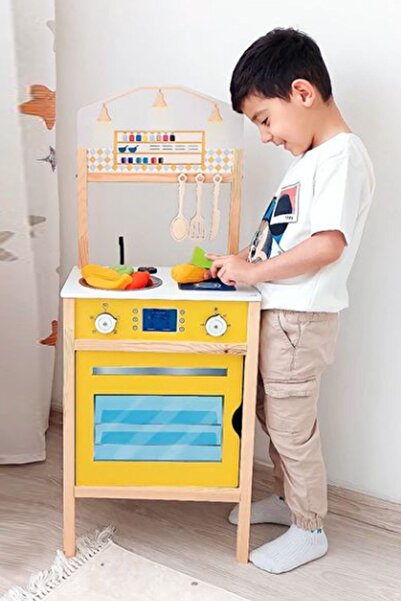 Toysilla Ahşap Oyuncak Mutfak Seti - Sarı