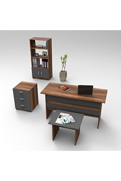 L'occi Concept Diego Abcd Ofis Masa Sehpa Keson Kitaplık 4'lü Büro Masa Takım...