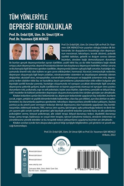 Ema Tıp Kitabevi Tüm Yönleriyle Depresif Bozukluklar