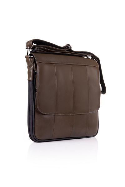 fubileather Unisex Crossman Crossbody Messenger - Geantă din piele naturală