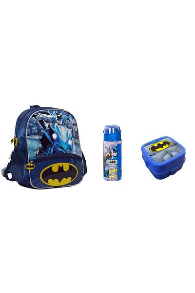 Batman Kindergarten Bag - Water Bottle and Feeding Bowl