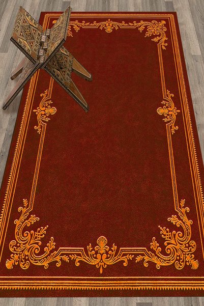 EY HOME Digital Printed Washable Floral Gift Prayer Rug Prayer Mat 70X130