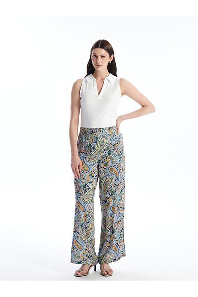 LC Waikiki Pantaloni de damă cu modele, confortabili, cu talie elastică