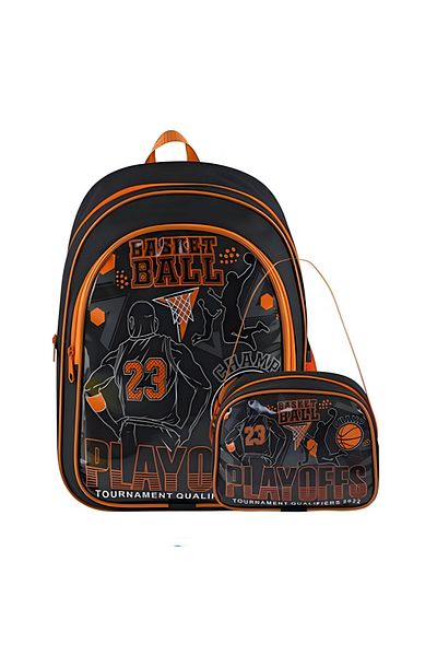 Mikro Primary School Backpack and Lunch Box - 2 Compartments