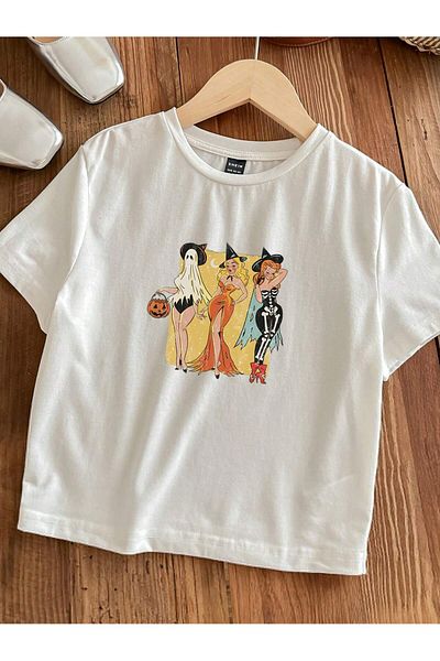 Bengi Clothing Y2k Printed Γυναικείο Crop Top - Μπλούζα με κοντό μανίκι