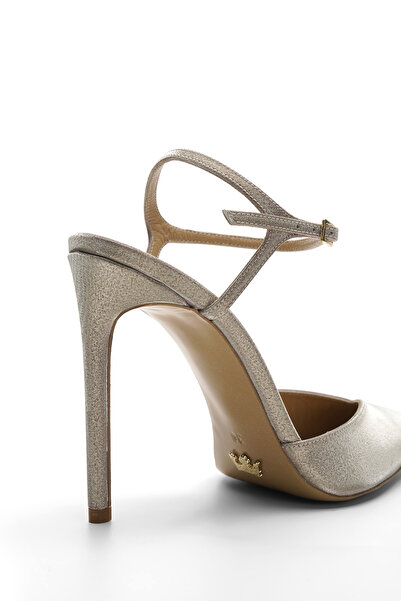Jabotter Madrid Altın Simli 10 Cm Stiletto