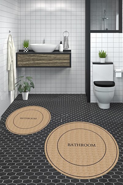 EY HOME Ψηφιακό πλενόμενο αντιολισθητικό σετ καθαρισμού μπάνιου με στρογγυλό ...