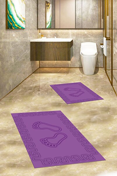 EY HOME Ψηφιακό σετ τουαλέτας με μοτίβο ποδιών με αντιολισθητικό πλαίσιο που ...