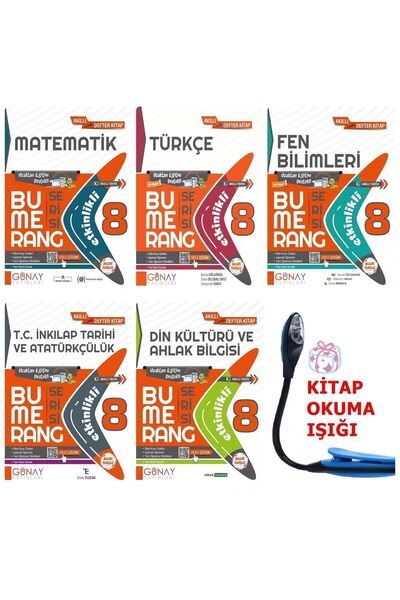 Günay Yayınları 8. Sınıf Bumerang Serisi Konu Anlatımlı Ve Etkinlikli Soru Ba...