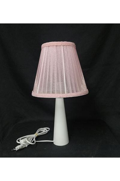 TEKAY AYDINLATMA White Wooden Leg Linen Headboard Bedroom - Lampshade