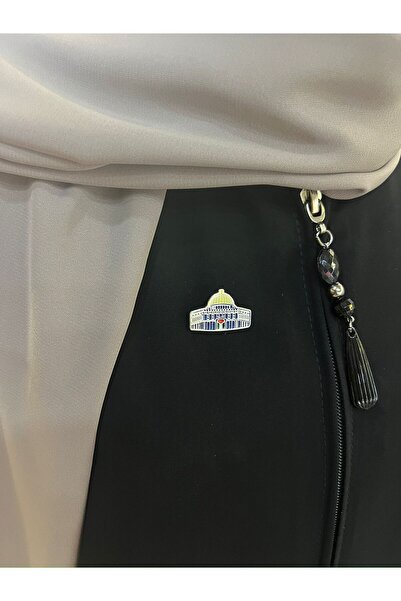 hicazavm Filistin mescidi aksa Simgeli Altın rengi temalı Metal Yaka Rozeti