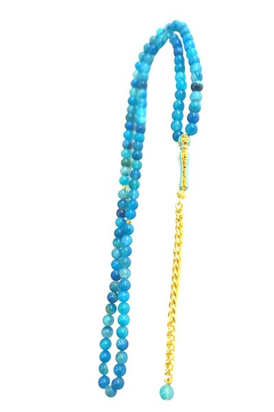 bayir silver Doğal Taş 99lu Akik Namaz Tesbihi/mavi Akik Tesbih