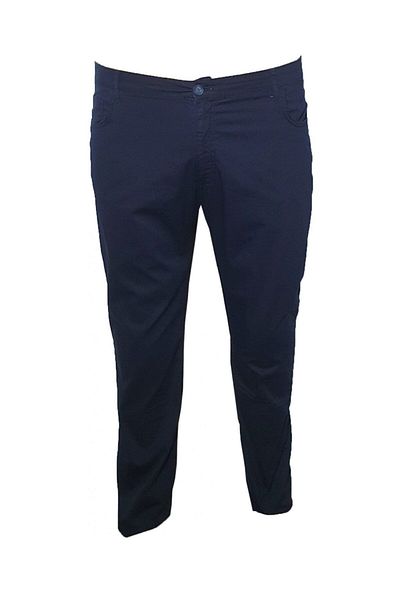 Lifeguard Men's Navy Blue Plus Size Lycra Thin Summer Gabardine Trousers