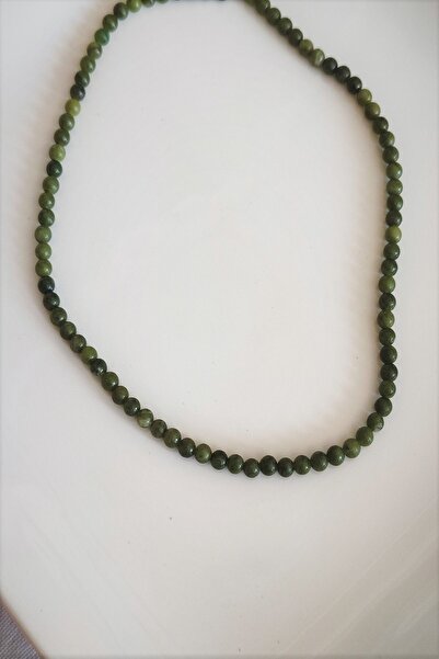 badeaccessories 3 MM YEŞİM DOĞAL TAŞ KOLYE