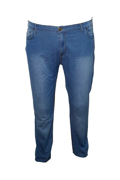 Lifeguard Men's Blue Large Size Lycra Thin Summer Jeans