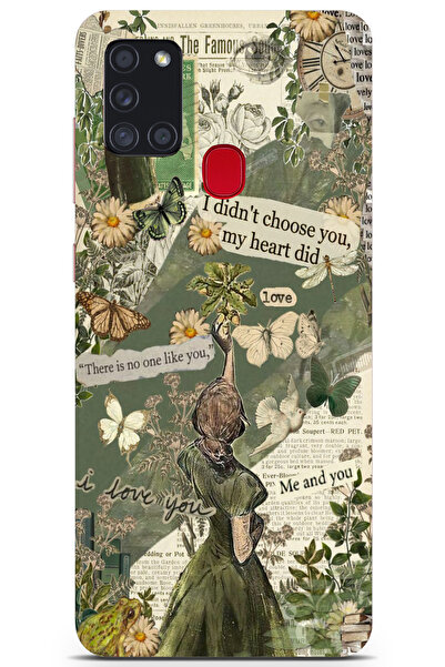 moonset Samsung Galaxy A21S Uyumlu My Heart Did Tasarımlı Baskılı Şeffaf Tele...