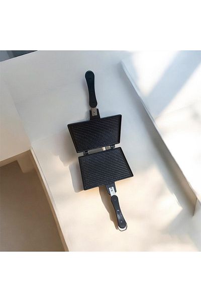 TAŞHAN Taşhan T-0686 Maxi Luxury Stove Top Hand Toaster - 26x20 cm Granite