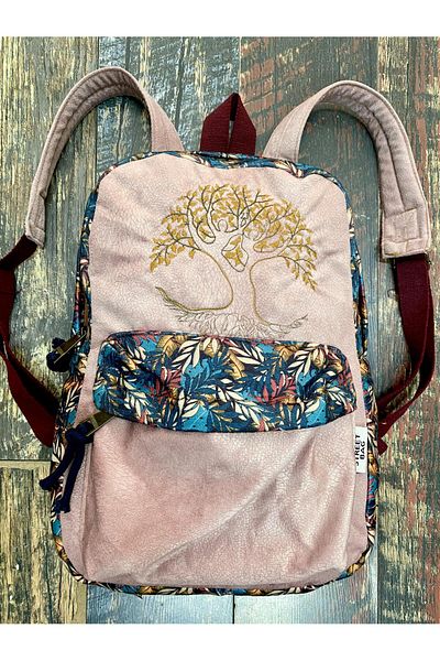 Street Bag Σακίδιο πλάτης με έθνικ σχέδιο κεντημένο Tree of Life - Αδιάβροχο καθημερινό ταξίδι