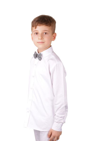 Butik Cămașă clasică din satin alb pentru băiat