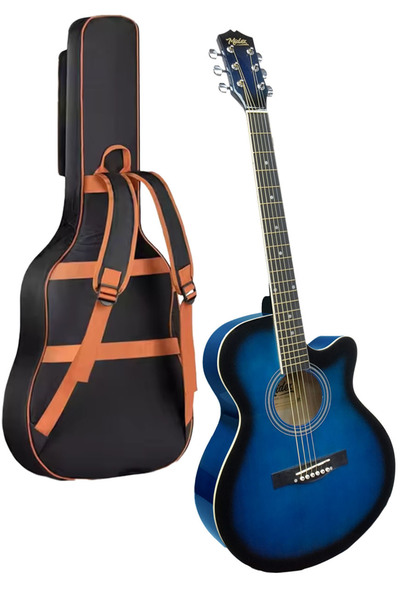 Midex Xc-200bl Kaliteli Akustik Gitar Seti 40 Inç 4/4 Yetişkin full set