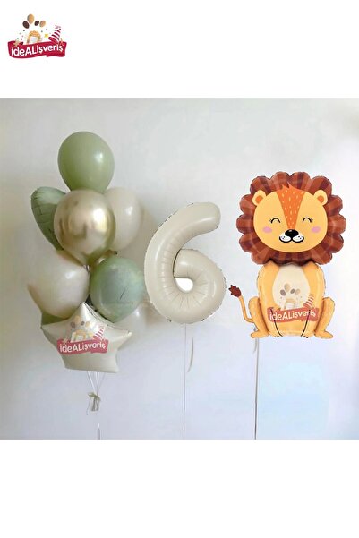 Bkmc 6 років Лев Милий кремовий набір для дня народження - Прикраса