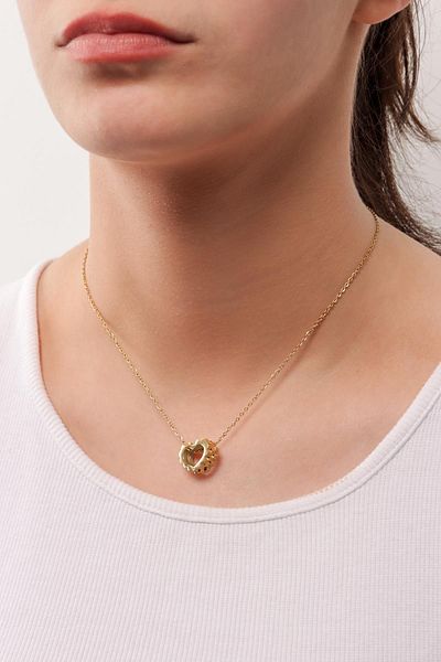 Pikas Heart Steel Necklace, Gold Necklace, Anti-Tarnish Steel Necklace 45 cm
