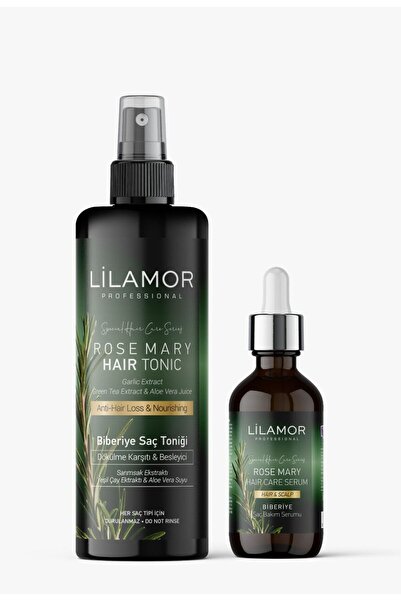 Lilamor Biberiye Yağı 50ml + Tonik 250ml Saç Dökülmesi ve Yıpranmış Saçlar İç...