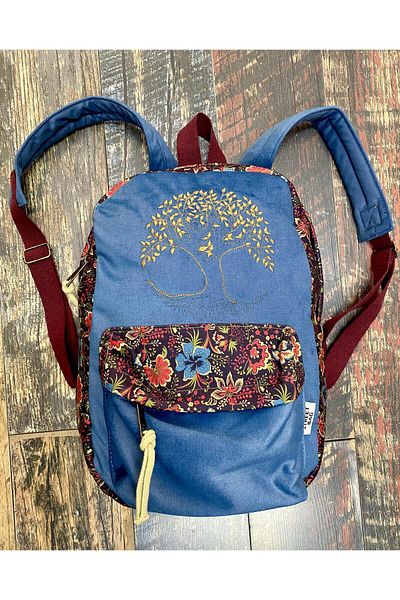 Street Bag Ethnic Αυθεντικό Κέντημα Σακίδιο πλάτης - Αδιάβροχο, Καθημερινή Χρήση Ταξιδιού