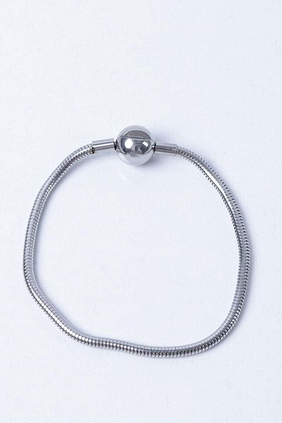 Pikas Round Snake Chain Bracelet, Charm Compatible
