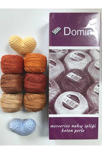 domino 8 Koton Perle Embroidery Floss 6 Pieces Sets