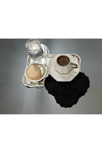 LİNDA MİA زهرة نمط ثقب العمل كوكتيل منديل واحد