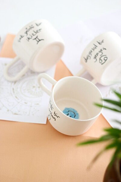 woness studio Single Person Ceramic Coffee Cup - Crab Zodiac Themed Handmade