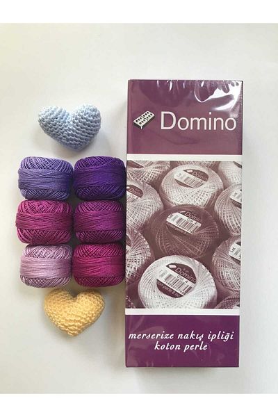 domino 8 Σετ κεντήματος Koton Perle με κλωστή 6 τεμαχίων