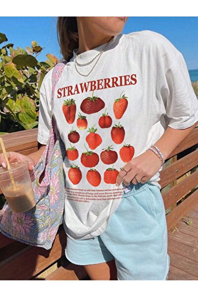 Jose Clothing Tricou oversize cu imprimeu alb din bumbac organic