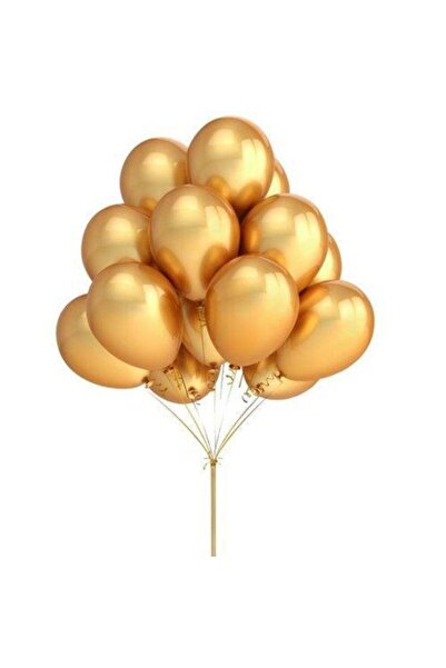 BalonEvi بالون ذهبي ميتاليك - 50 قطعة تطير بالهيليوم