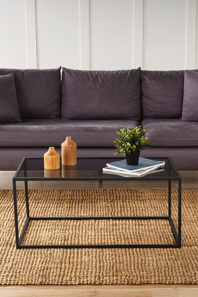 DEKOPRATİK - Lizbon Orta Sehpa - Füme Cam